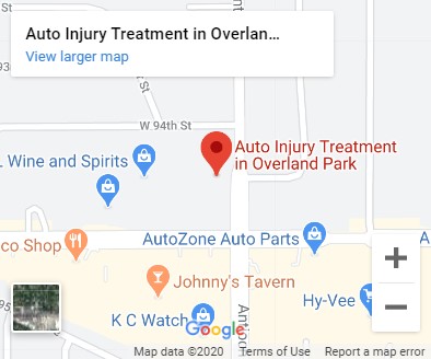 map of auto injury treatment of overland park